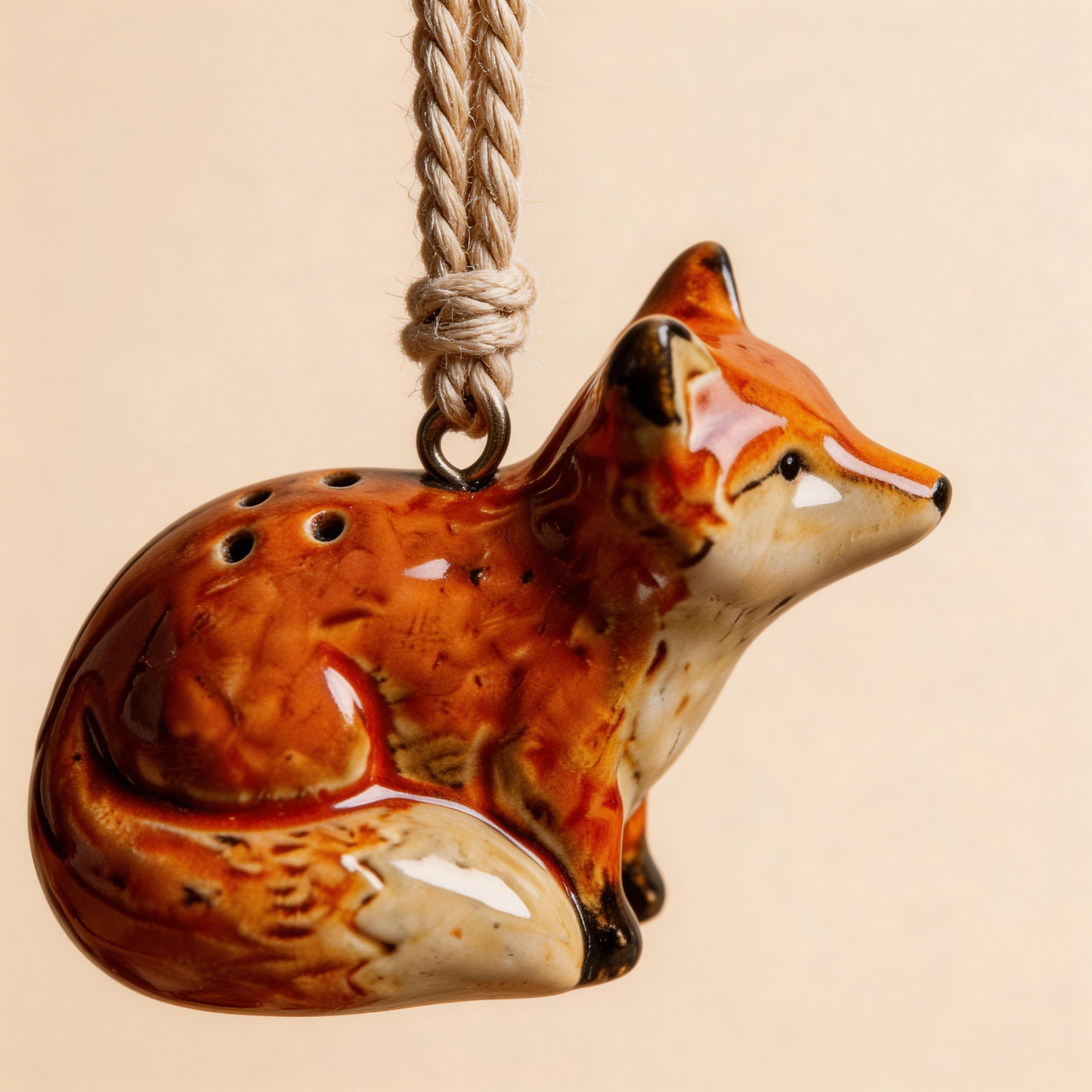 Woodland Favorite | Ceramic Aroma Pendant | Cozy Fox Charm
