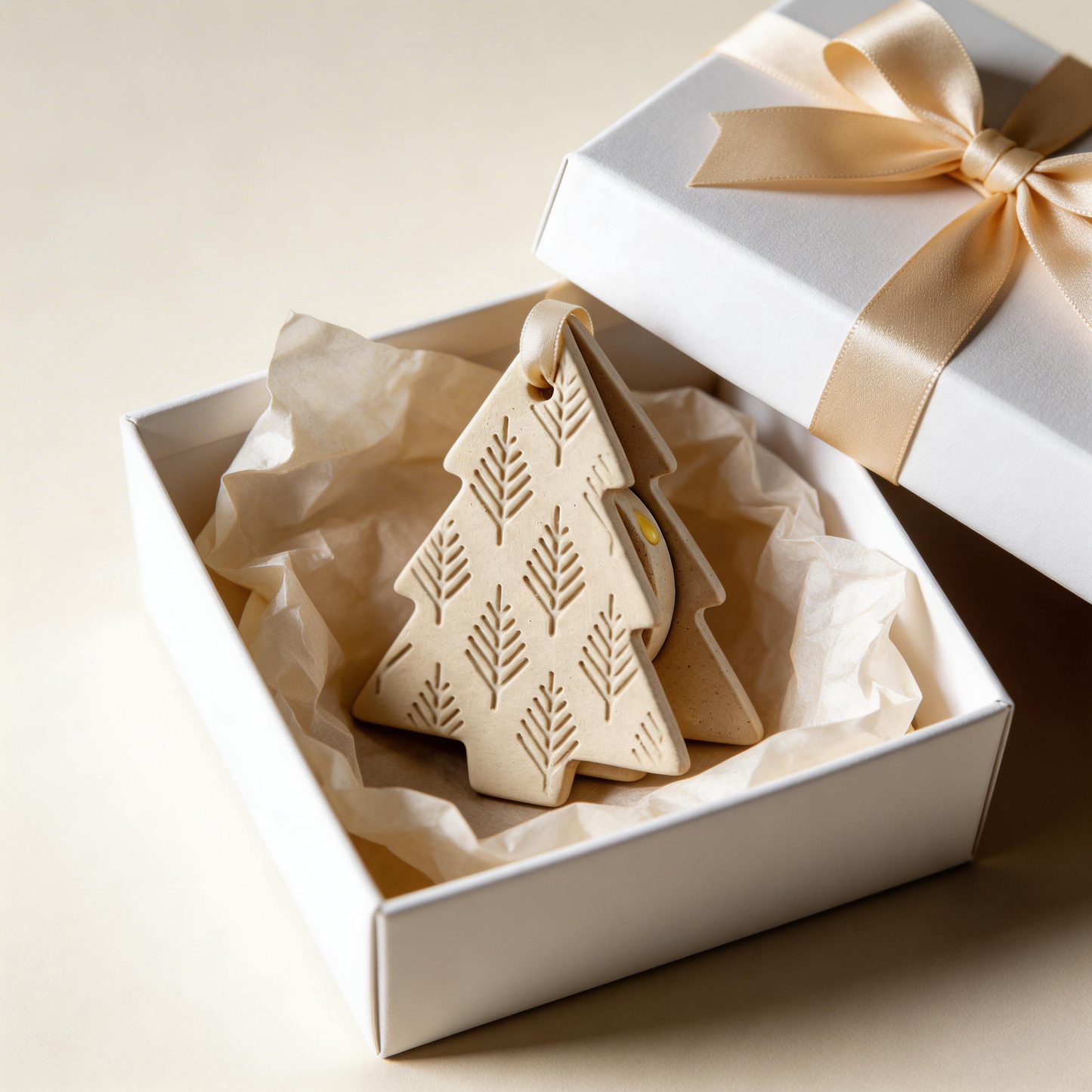Holiday Favorite | Ceramic Aroma Pendant | Minimal Pine Charm