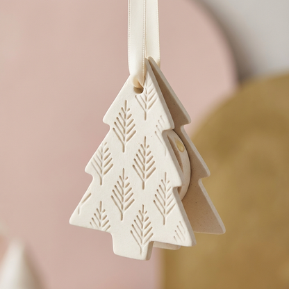 Holiday Favorite | Ceramic Aroma Pendant | Minimal Pine Charm
