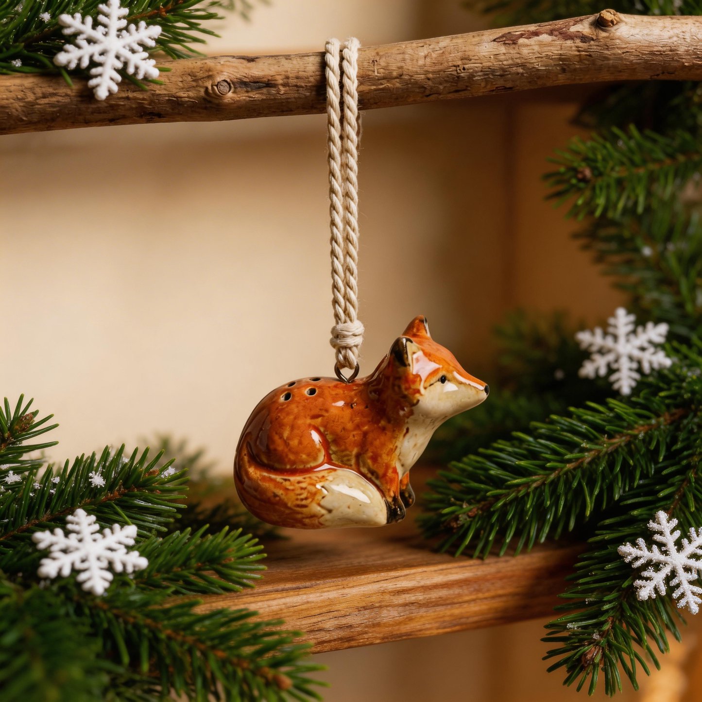 Woodland Favorite | Ceramic Aroma Pendant | Cozy Fox Charm