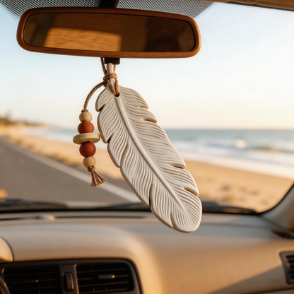 Rustic Style | Ceramic Aroma Pendant | Feather Soft Elegance