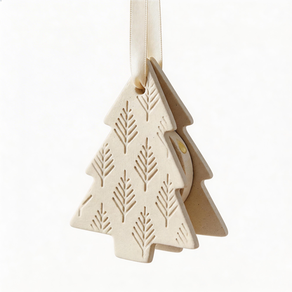 Holiday Favorite | Ceramic Aroma Pendant | Minimal Pine Charm