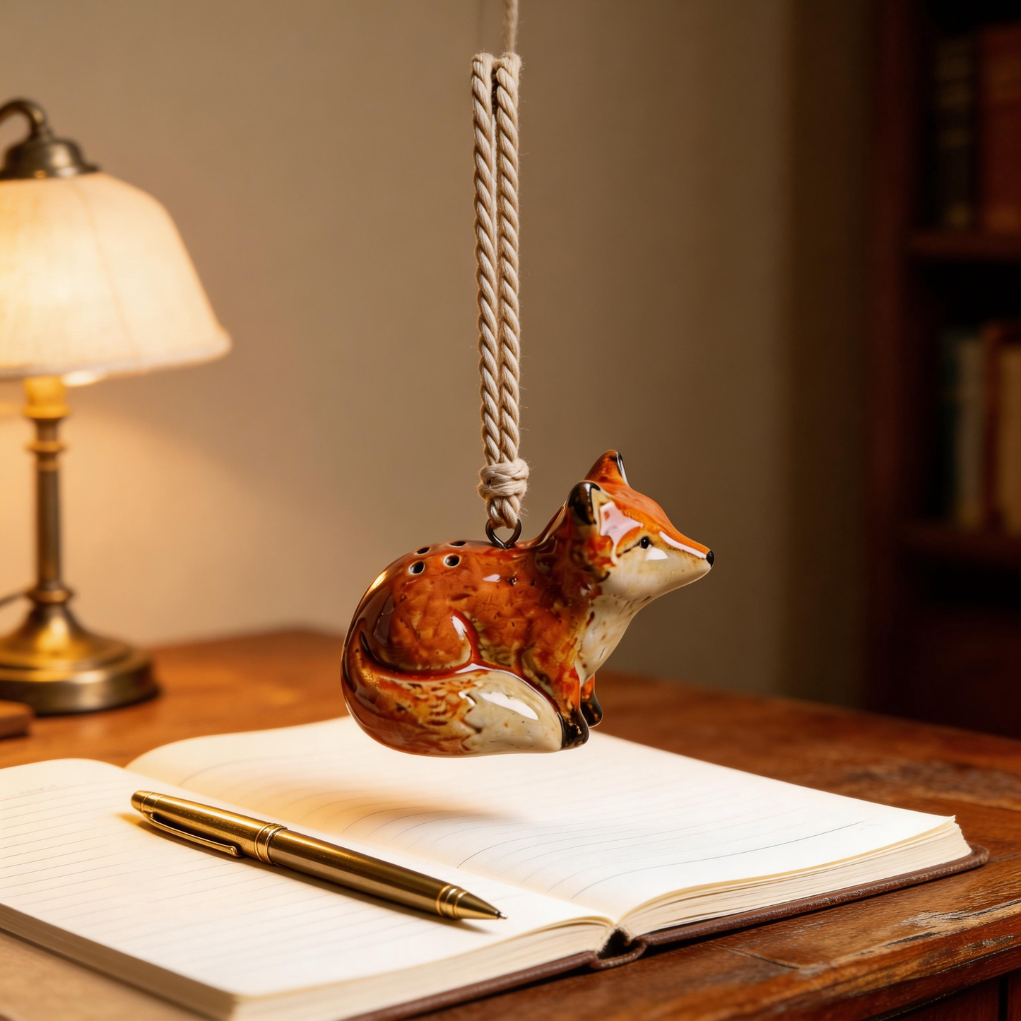 Woodland Favorite | Ceramic Aroma Pendant | Cozy Fox Charm