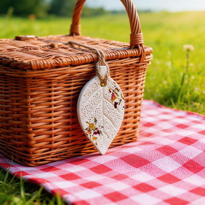 Rustic Decor | Ceramic Diffuser Pendant | Botanical Charm Accent
