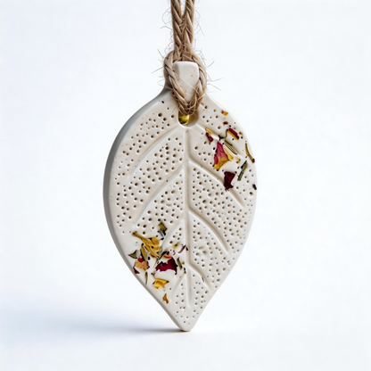 Rustic Decor | Ceramic Diffuser Pendant | Botanical Charm Accent