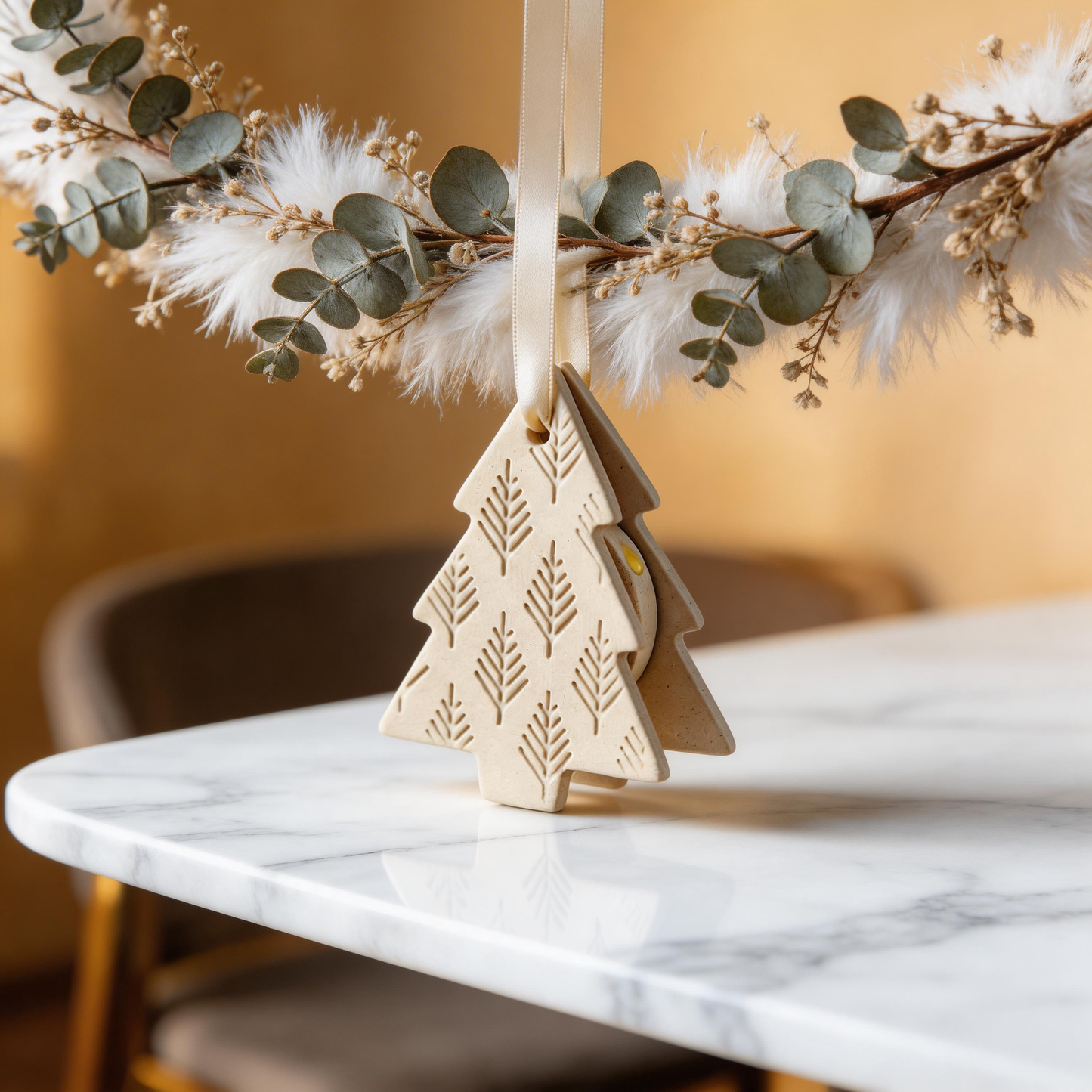 Holiday Favorite | Ceramic Aroma Pendant | Minimal Pine Charm
