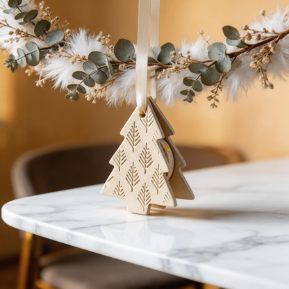 Holiday Favorite | Ceramic Aroma Pendant | Minimal Pine Charm