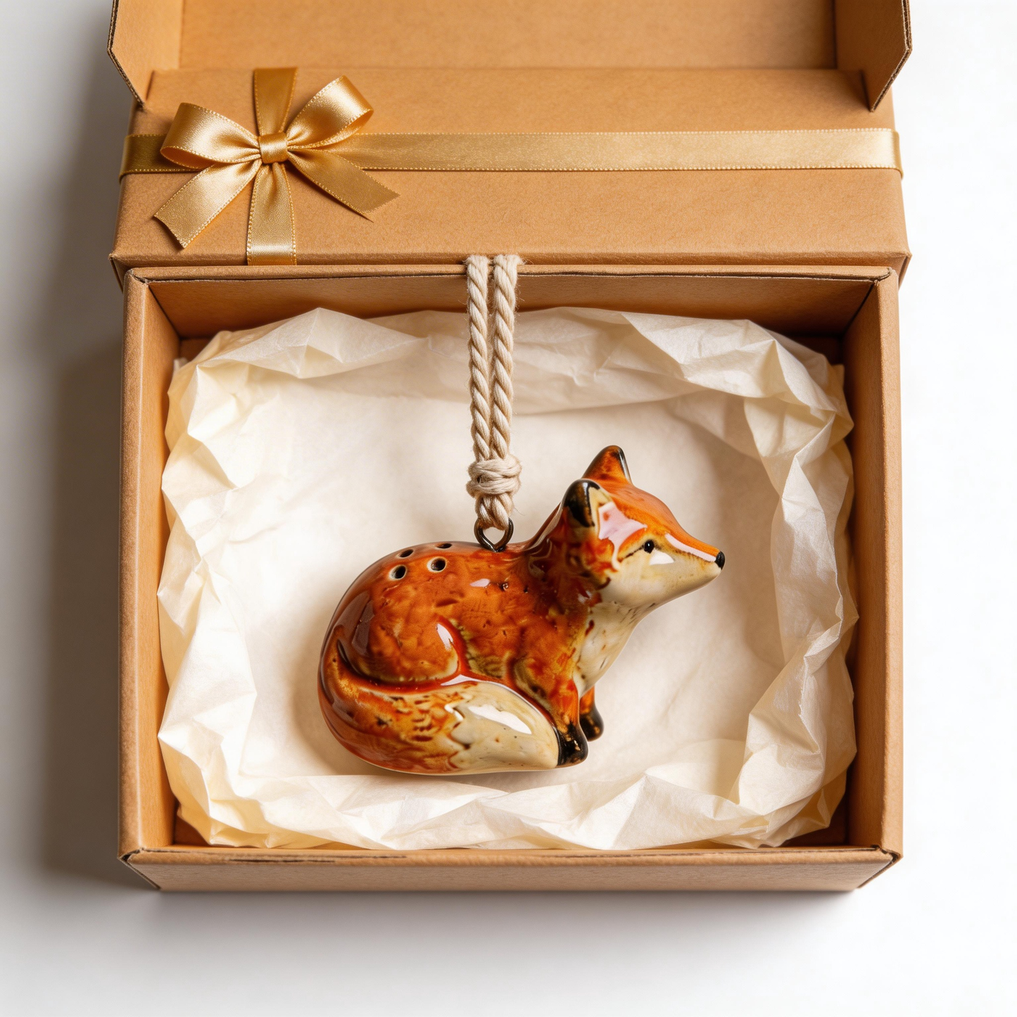 Woodland Favorite | Ceramic Aroma Pendant | Cozy Fox Charm