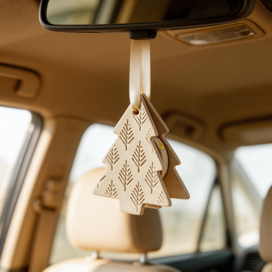 Holiday Favorite | Ceramic Aroma Pendant | Minimal Pine Charm