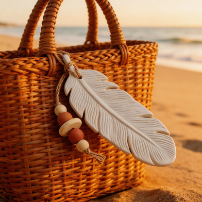 Rustic Style | Ceramic Aroma Pendant | Feather Soft Elegance