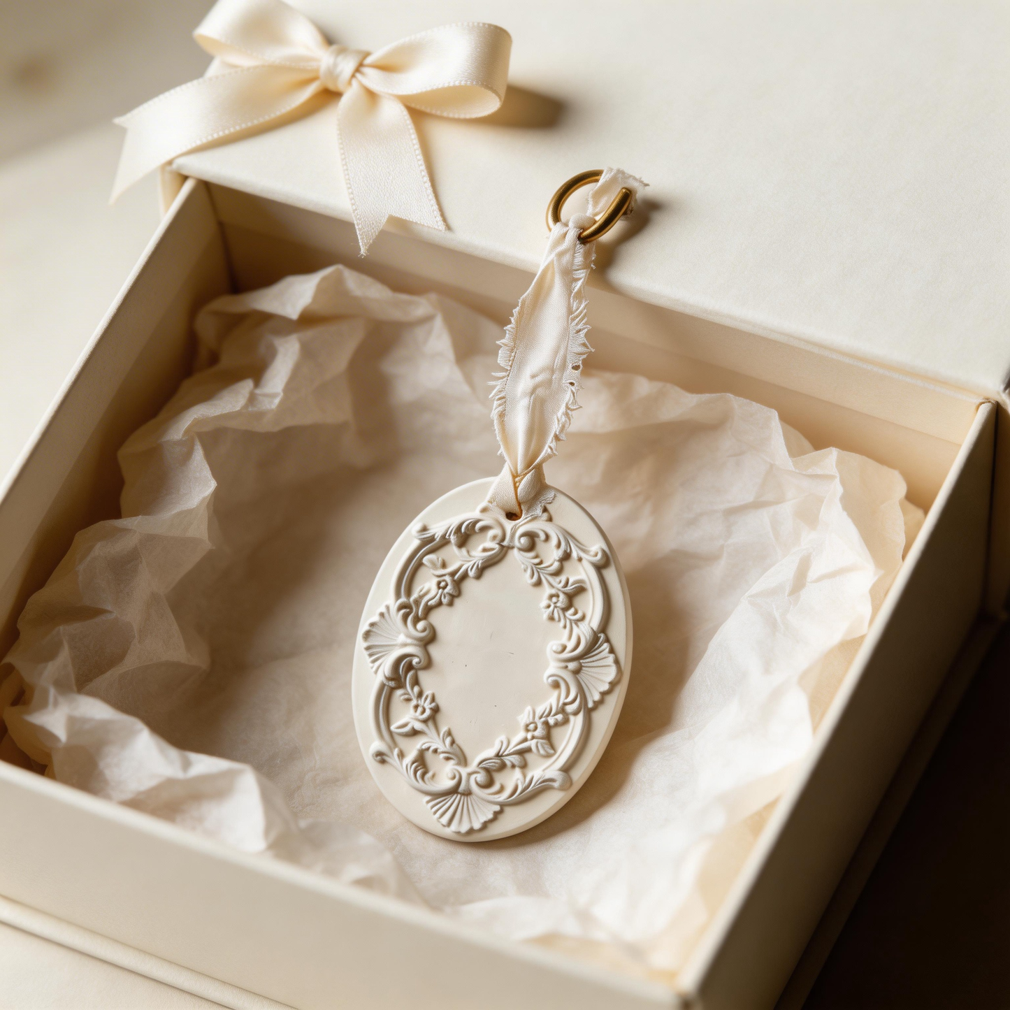 Elegant Favorite | Ceramic Aroma Pendant | Vintage Floral Charm