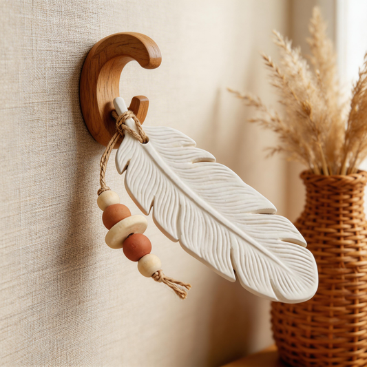 Rustic Style | Ceramic Aroma Pendant | Feather Soft Elegance