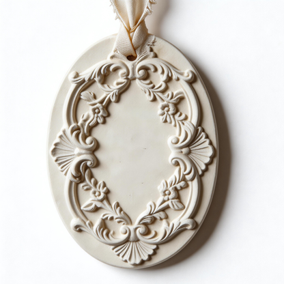 Elegant Favorite | Ceramic Aroma Pendant | Vintage Floral Charm
